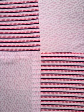 Vintage Pink Chevron & Stripe Quilt Squares